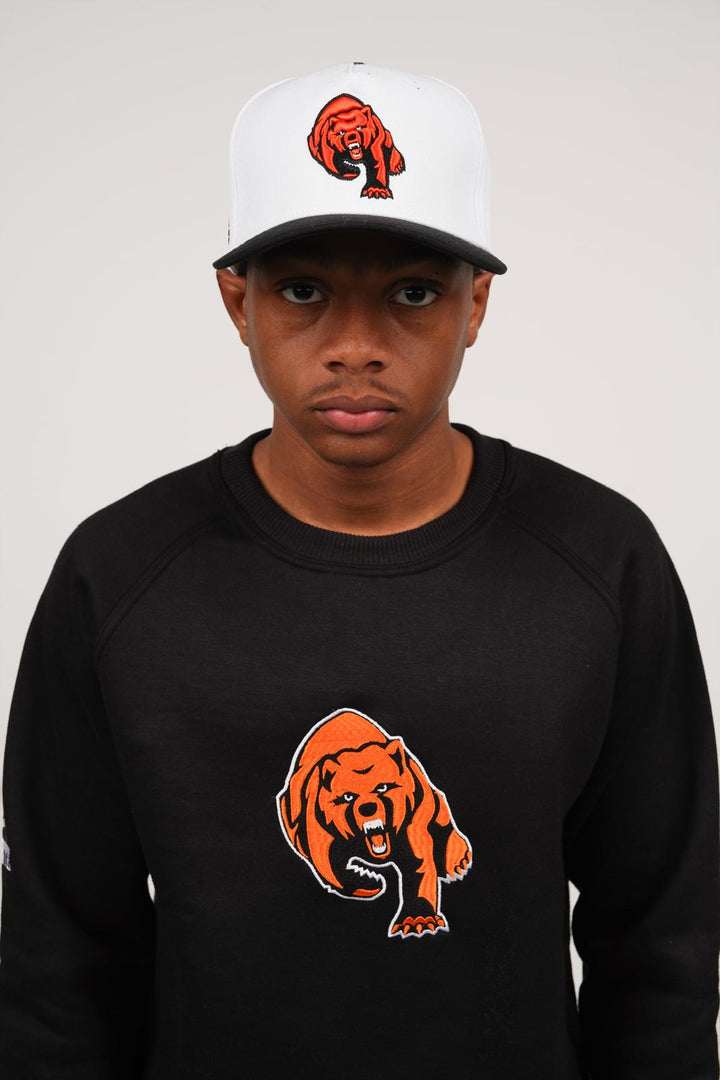 Catholic Embroidered Full Cur Dog Crewneck - Black