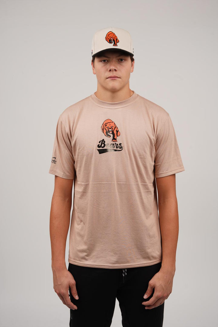 Catholic Bear Banner Shirt - Brown