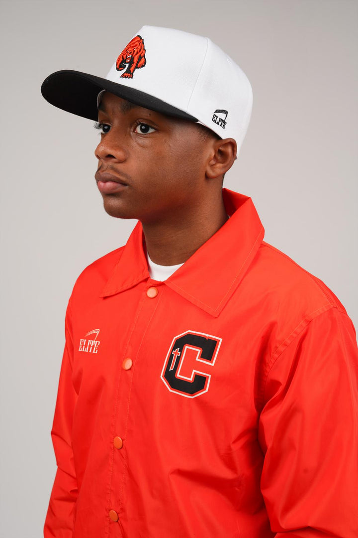 Catholic Retro Sideline Windbreaker - Orange