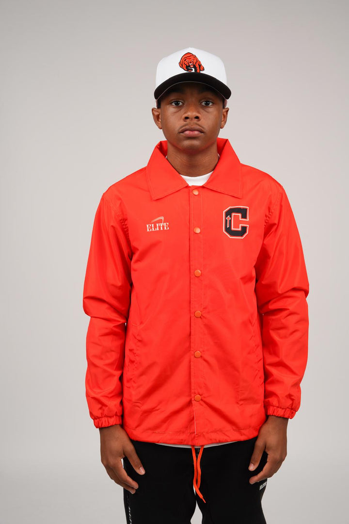 Catholic Retro Sideline Windbreaker - Orange