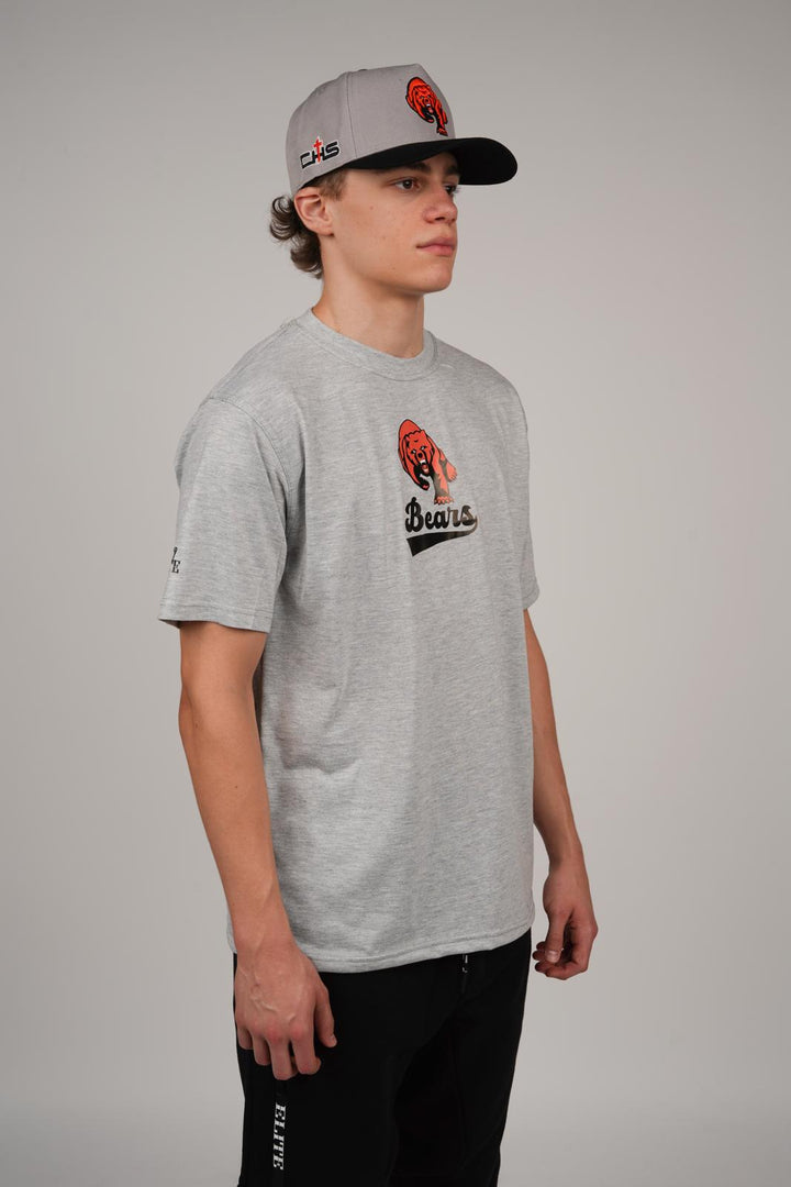 Catholic Bear Banner Shirt - Grey