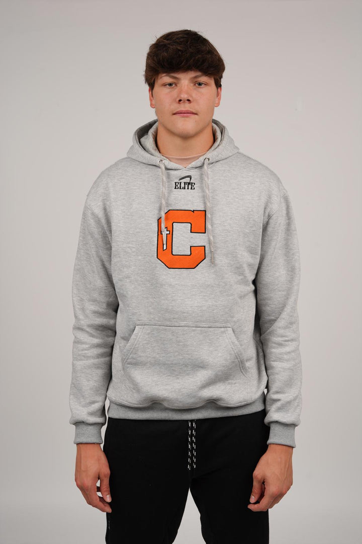 Catholic Embroidered C Hoody - Grey