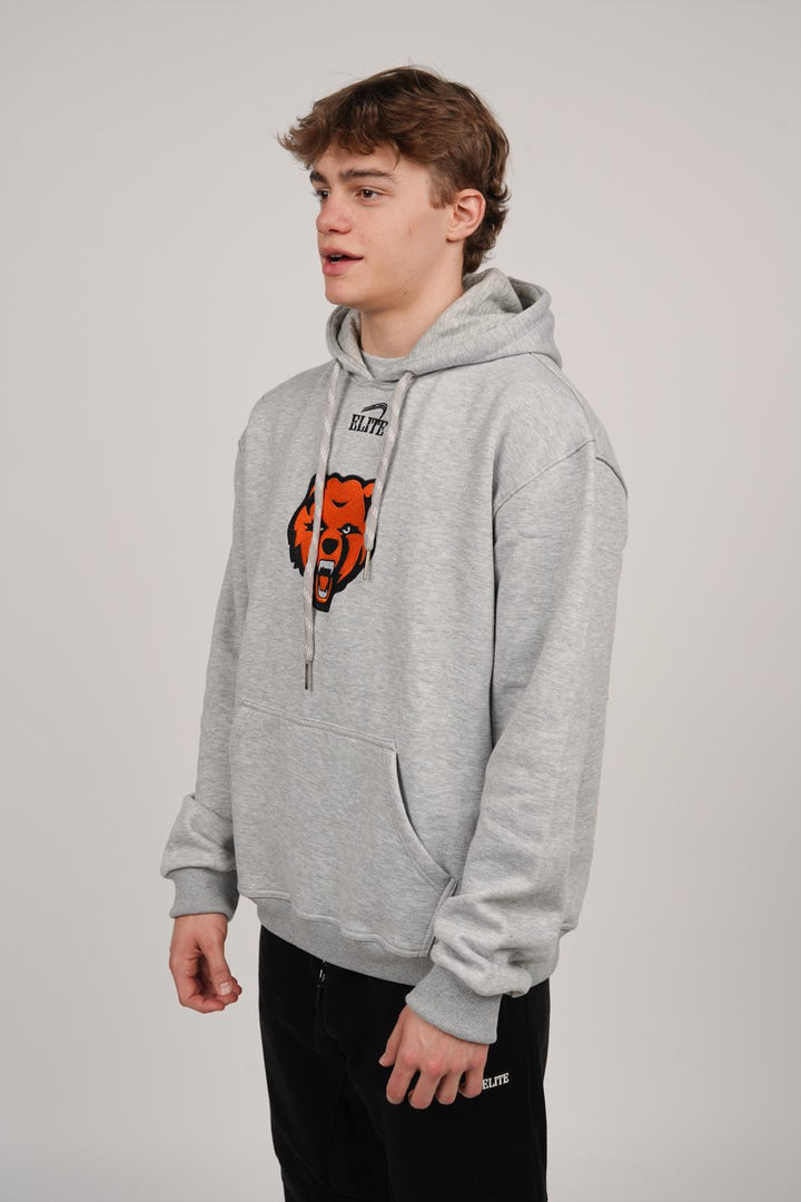 Catholic Embroidered Cur Dog Hoody - Grey