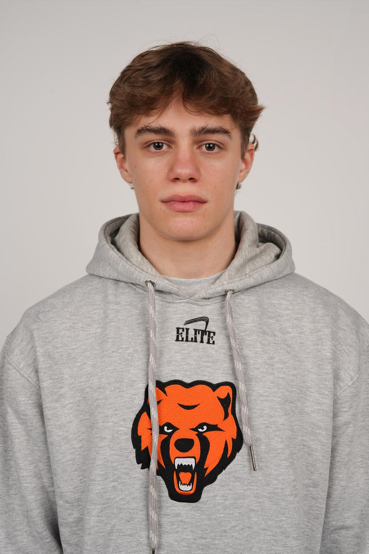 Catholic Embroidered Cur Dog Hoody - Grey