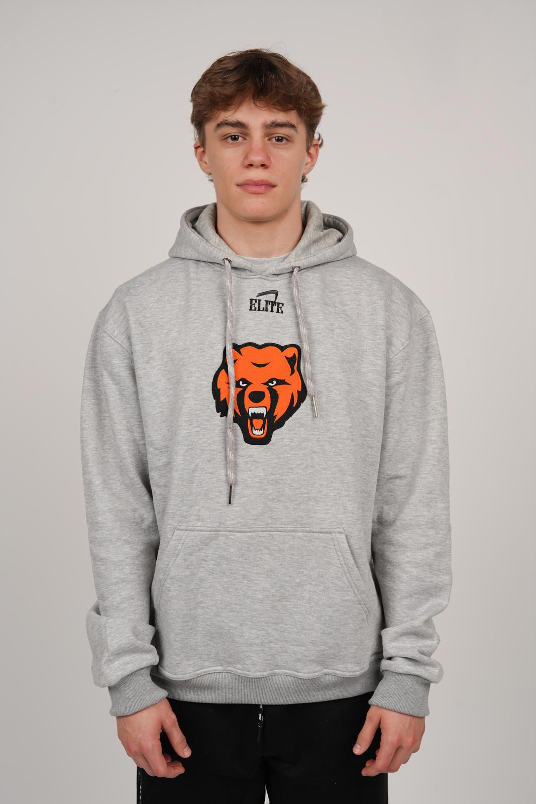Catholic Embroidered Cur Dog Hoody - Grey