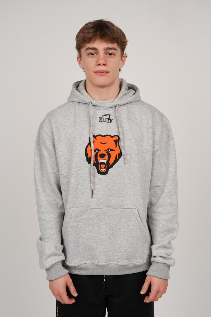 Catholic Embroidered Cur Dog Hoody - Grey