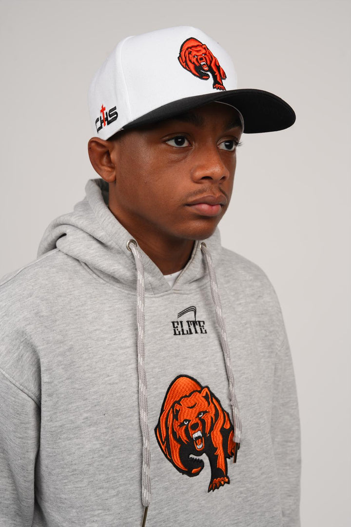 Catholic Embroidered Full Cur Dog Hoody - Grey