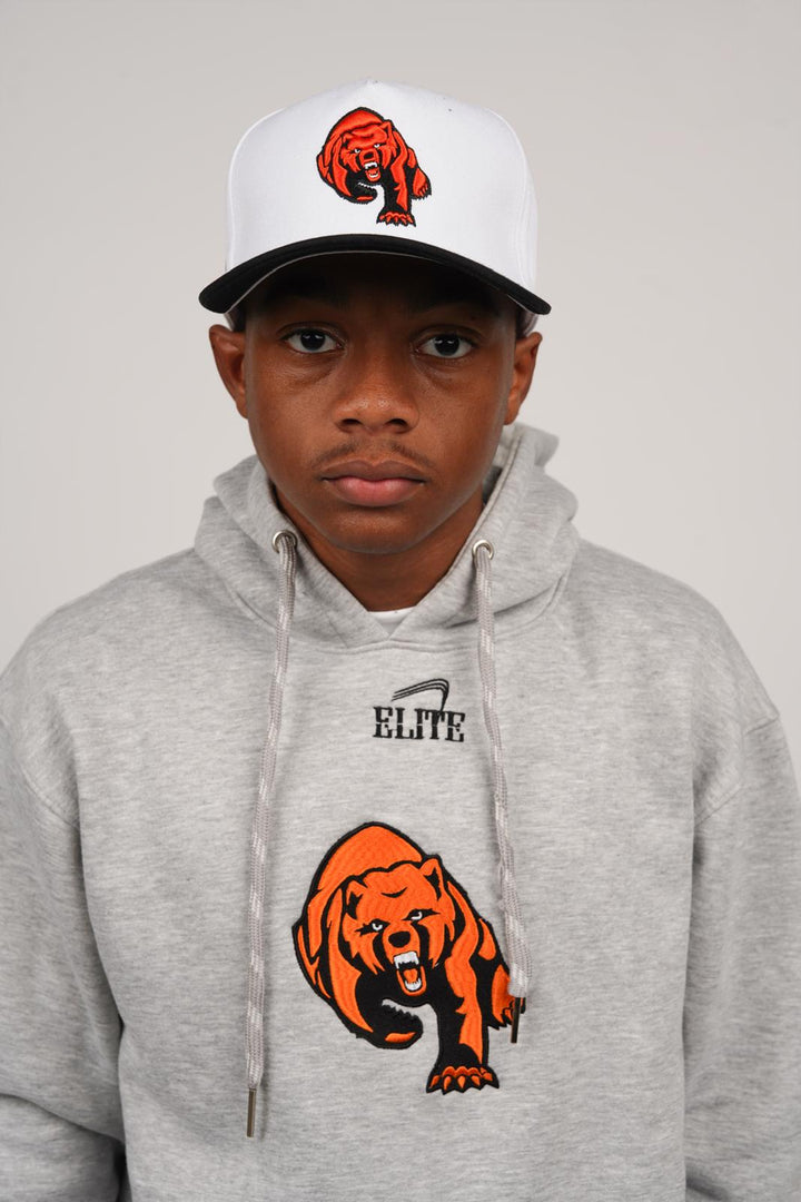 Catholic Embroidered Full Cur Dog Hoody - Grey