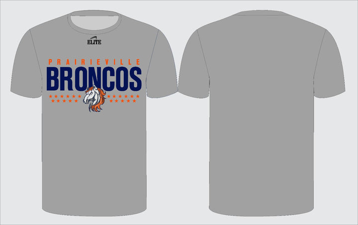 Prairieville Broncos Short Sleeve Shirt - Grey