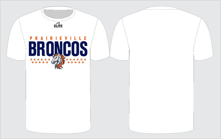Prairieville Broncos Short Sleeve Shirt - White