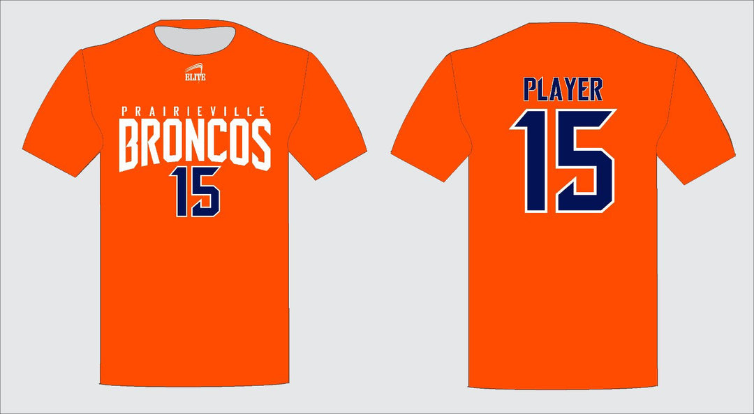 Prairieville Broncos Short Sleeve Shirt - Orange