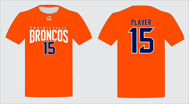 Prairieville Broncos Short Sleeve Shirt - Orange