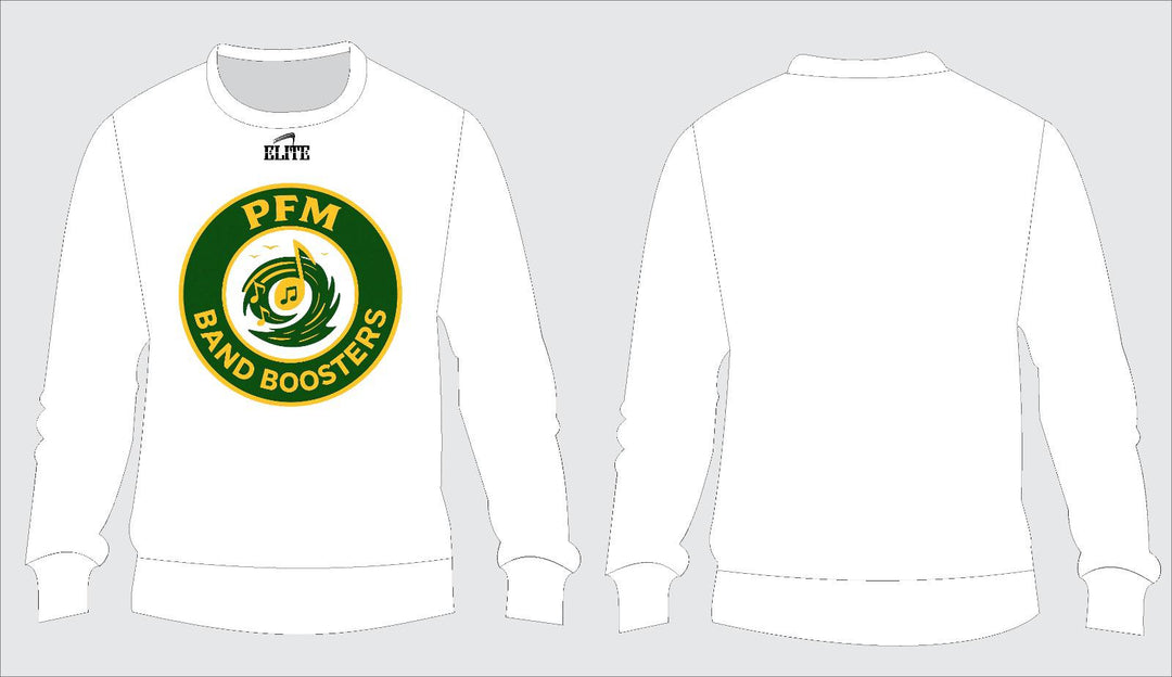 PFM Band Boosters Crewneck - White