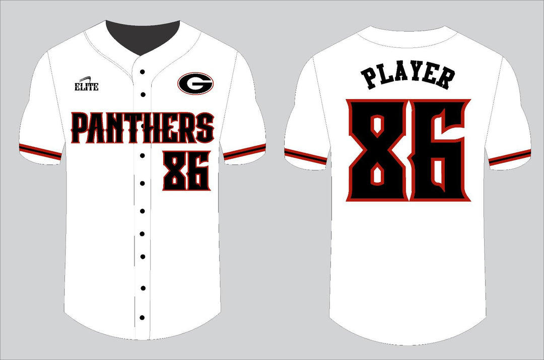 Glen Oaks Panthers Buttons Jersey - White