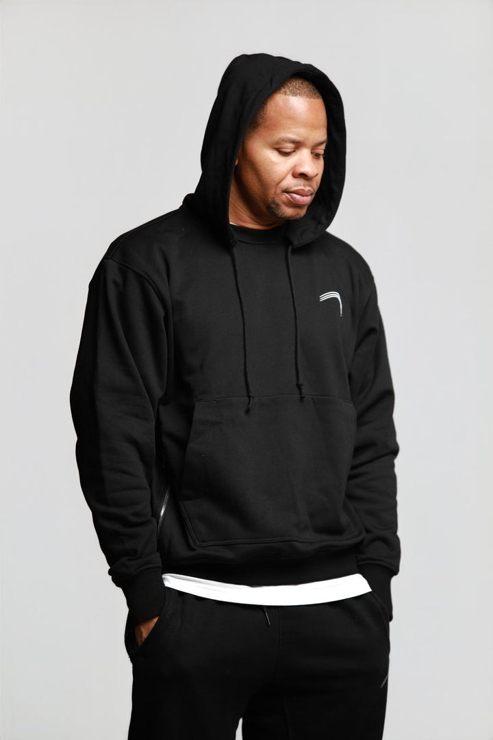 Elite Crewneck Hoody - Black