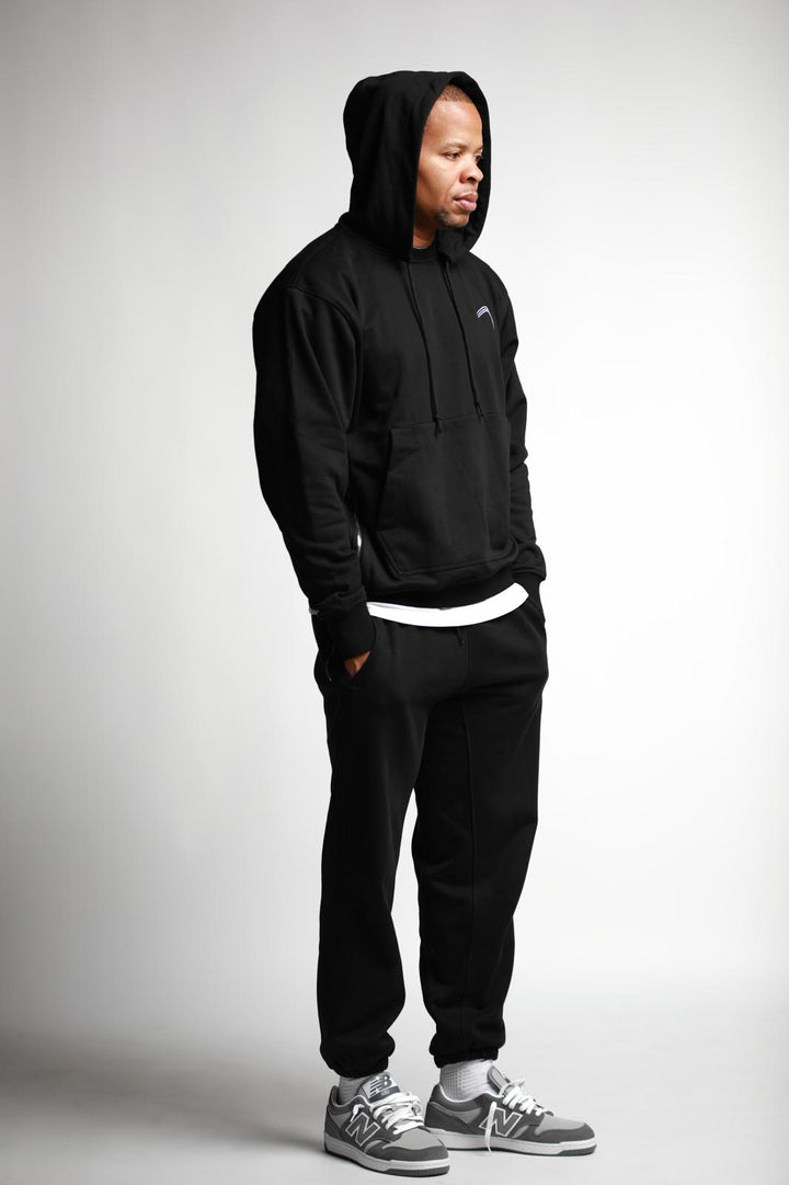 Elite Crewneck Hoody - Black