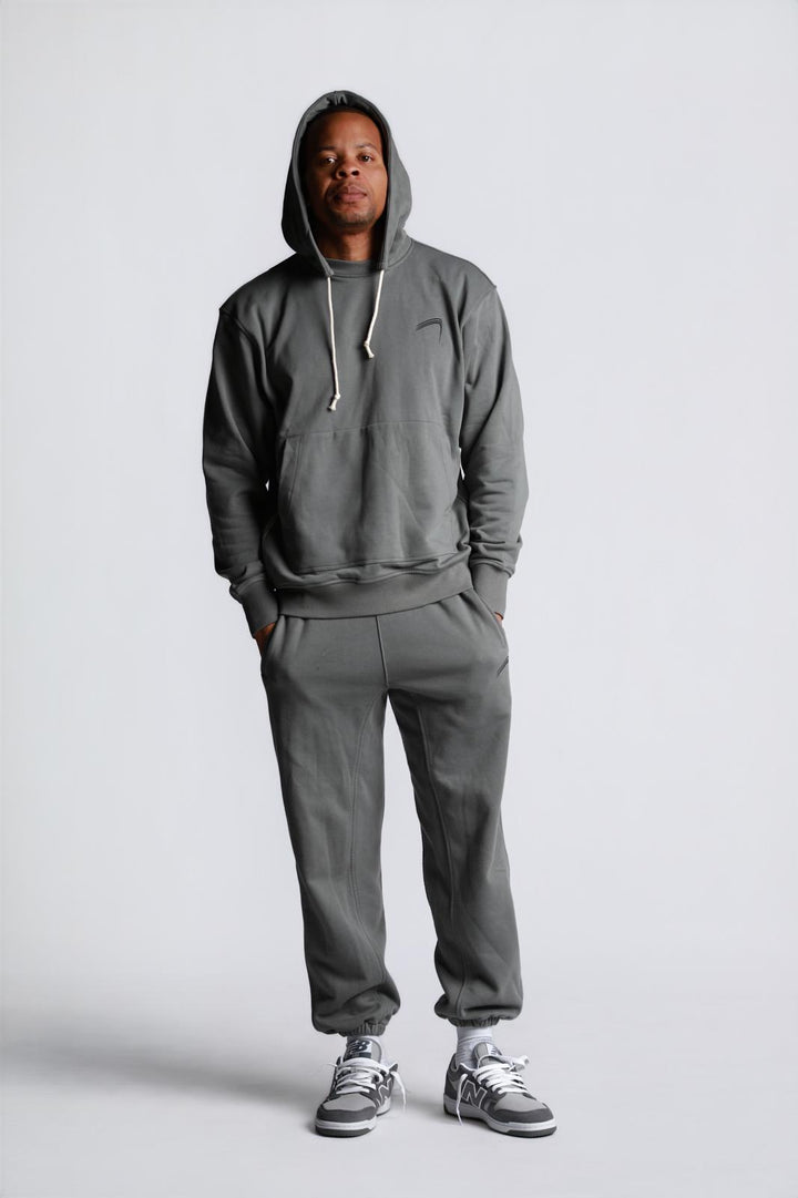 Elite Crewneck Hoody Set - Grey