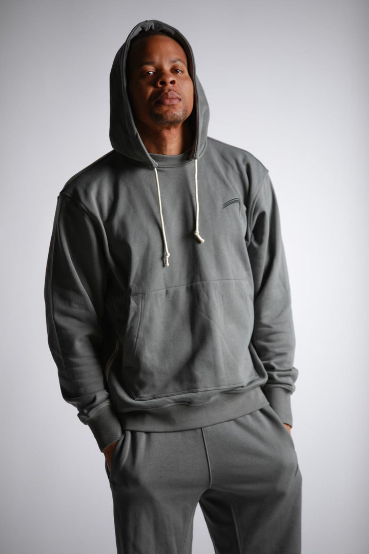 Elite Crewneck Hoody Set - Grey