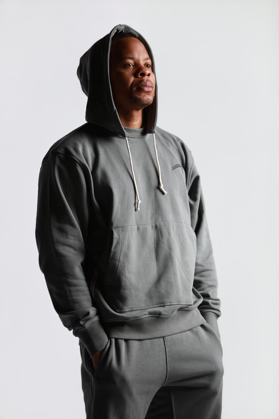 Elite Crewneck Hoody Set - Grey