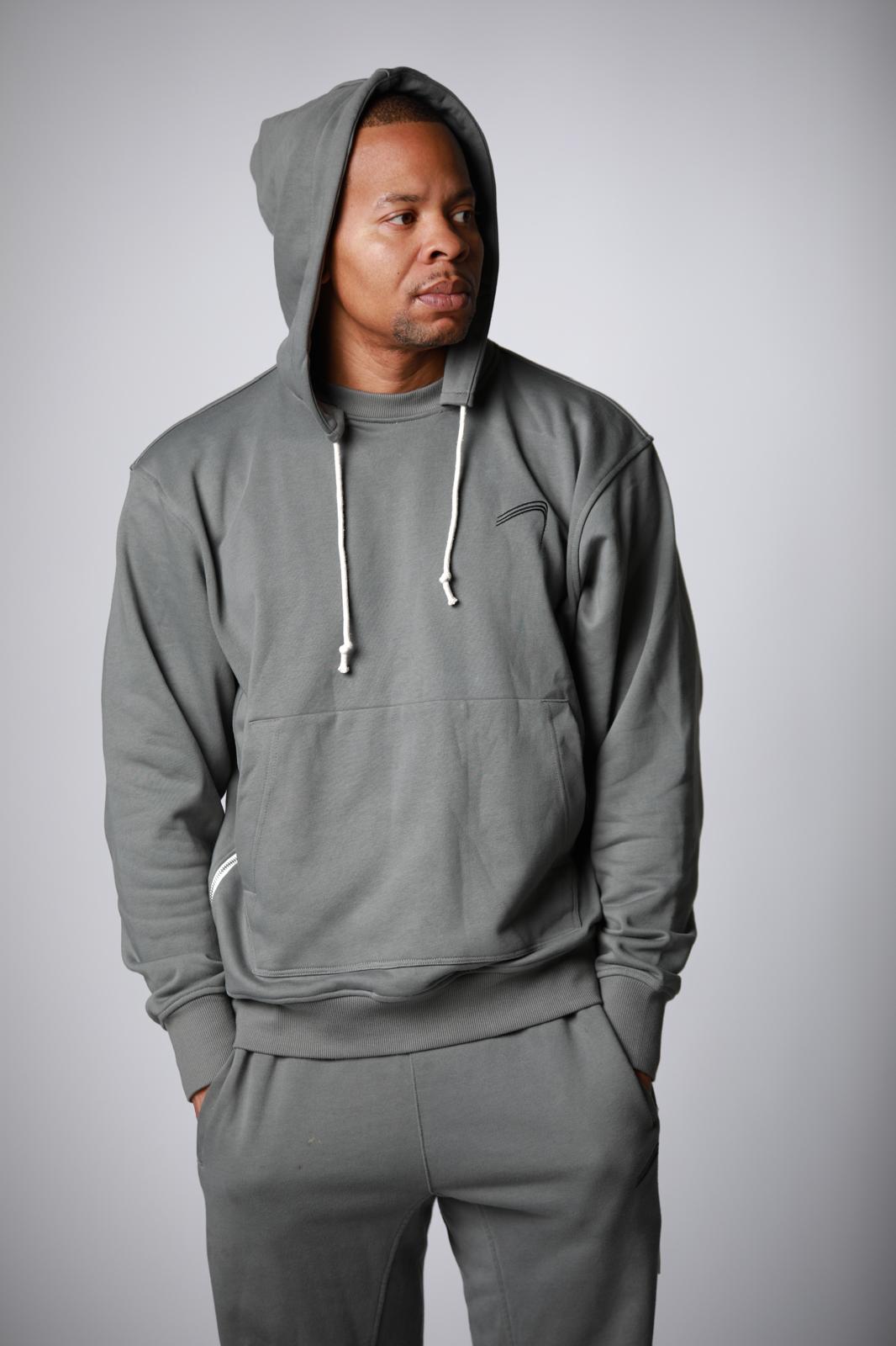 Elite Crewneck Hoody Set - Grey