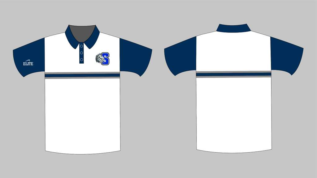 Scotlandville Pre-Engineering Polo - White & Navy