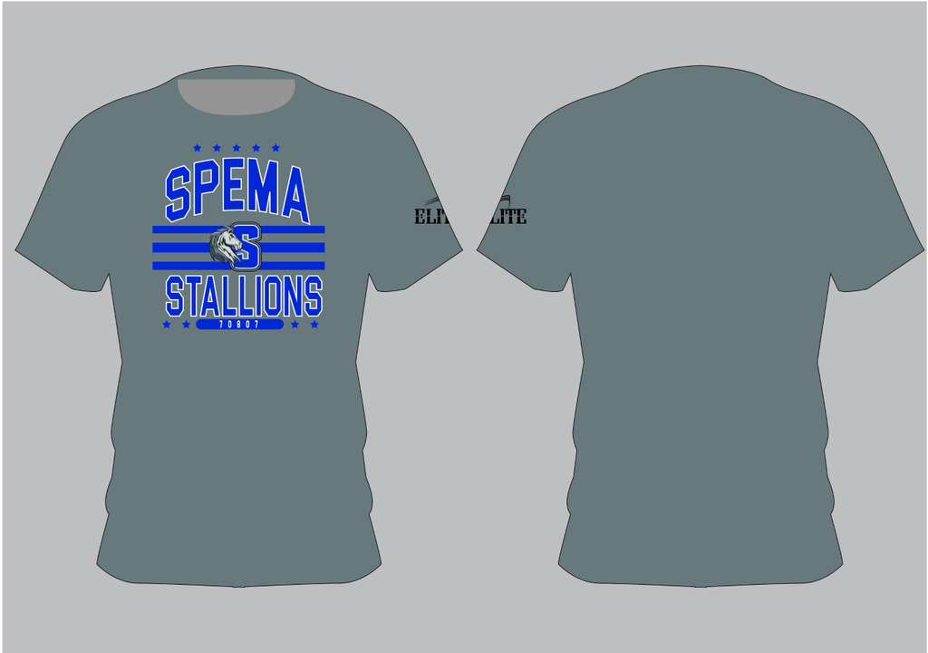Scotlandville Pre-Engineering Shirt (Stripes Logo) - Grey