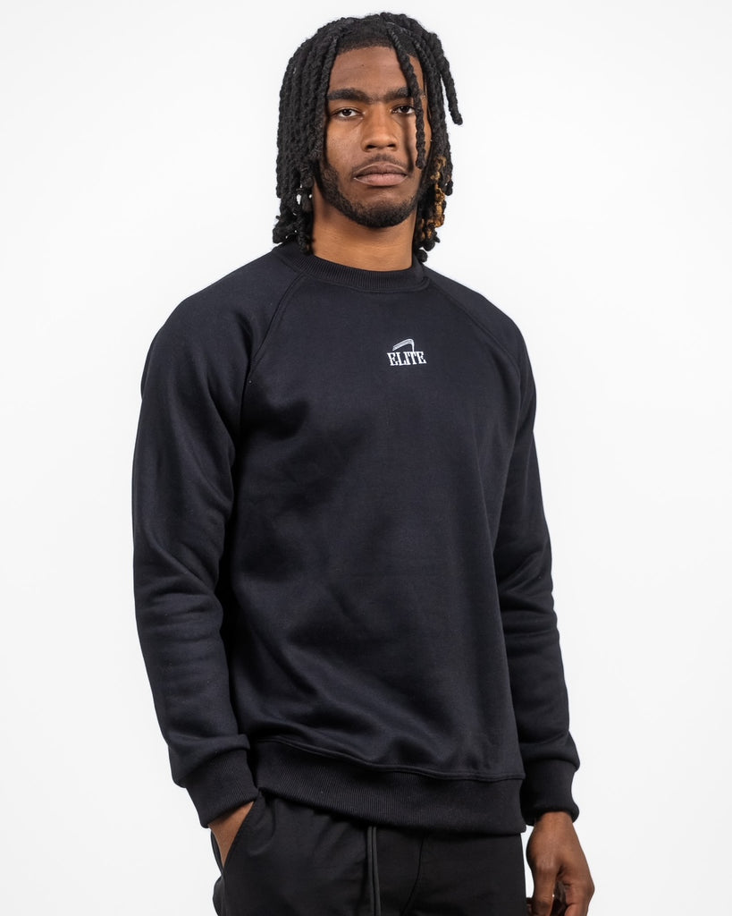 Elite CREWNECK SWEATSHIRT - Black – ELITE BY ECW - Team Sports
