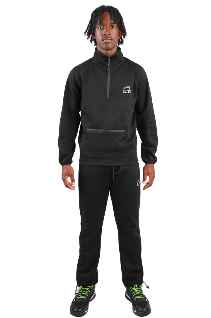 Elite Premier Tech 1/2 Zip Pullover Set - Black