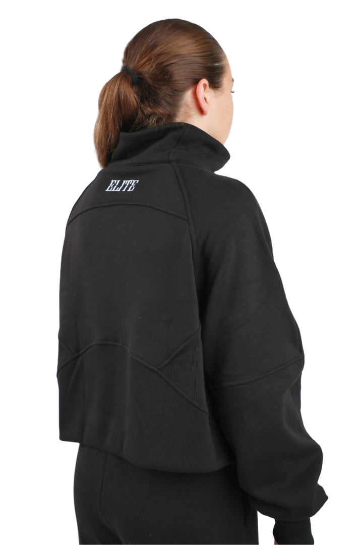 Elite 1/2 Zip Cropped Fleece Pullover  - Women's - Black