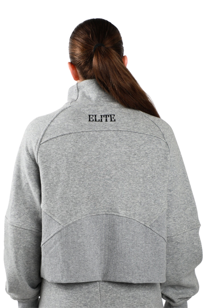 Elite 1/2 Zip Cropped Fleece Pullover  - Women's - Grey