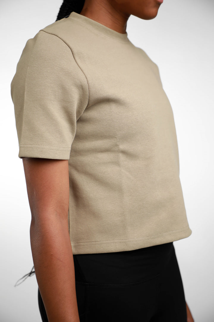 Women's Crop Shirt - Khaki