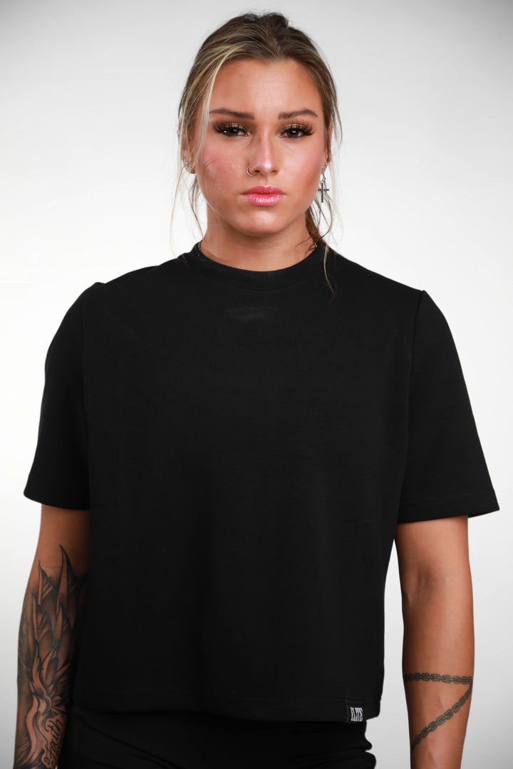 Women's Crop Shirt - Black