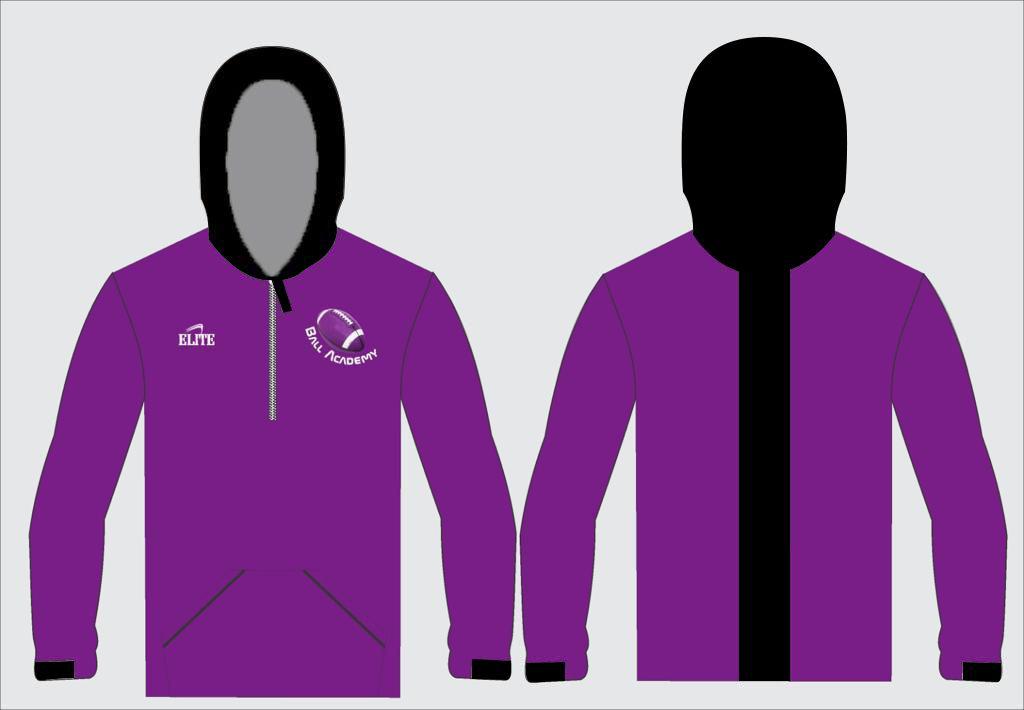 Ball Academy Long sleeve hoodie Micro pullover - purple