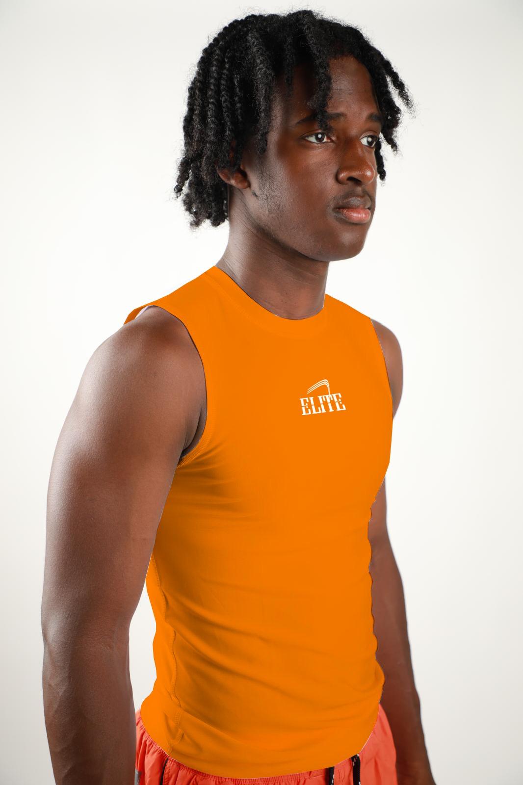 Elite - Sleeveless Compression Shirt - Orange