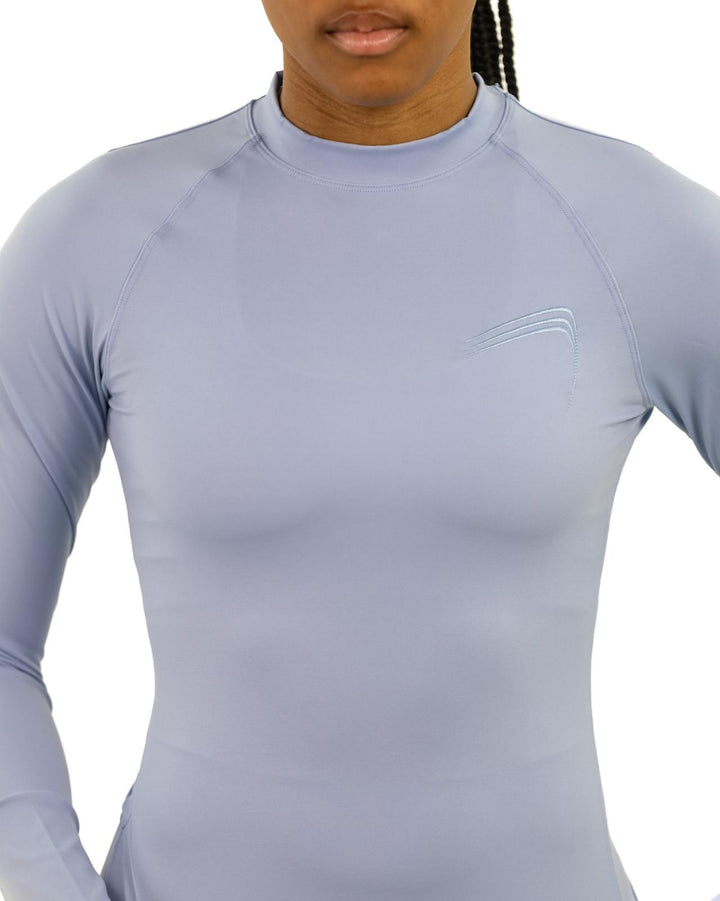Women’s Fitted Runner Shirt - Light Blue Gray
