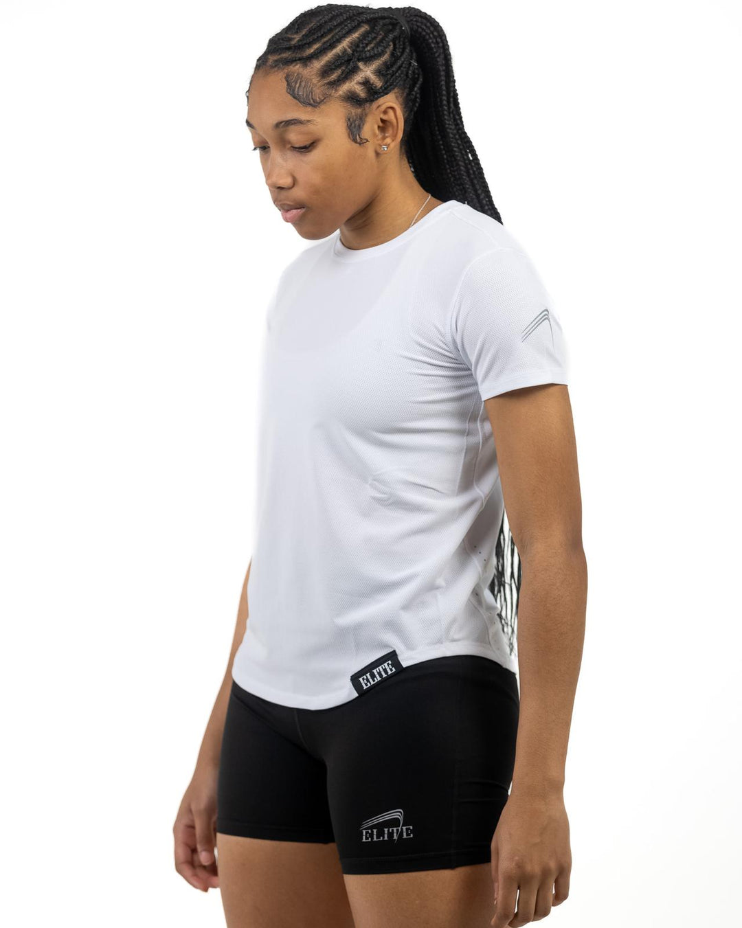 Women’s mesh runner shirt- White