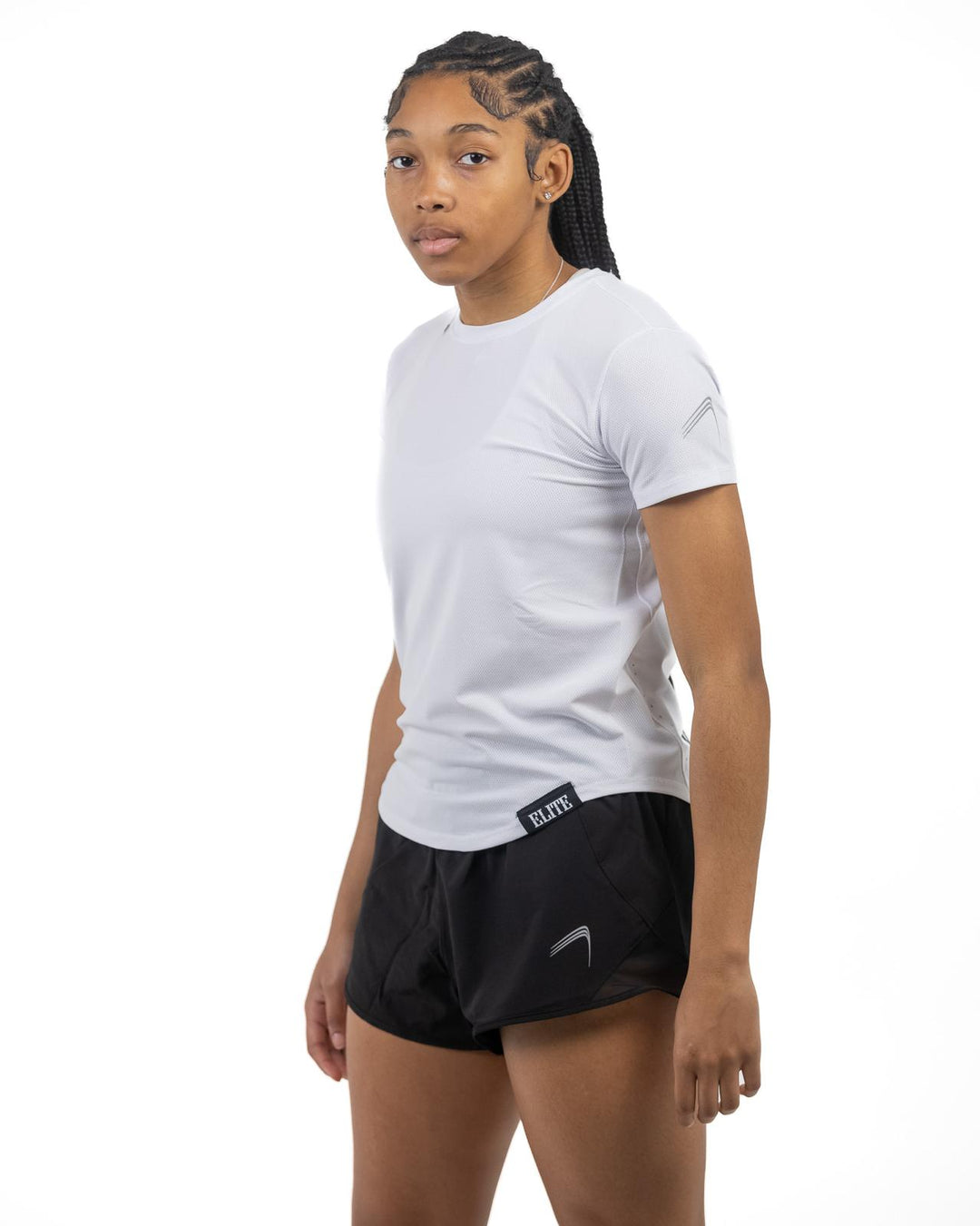 Women’s mesh runner shirt- White