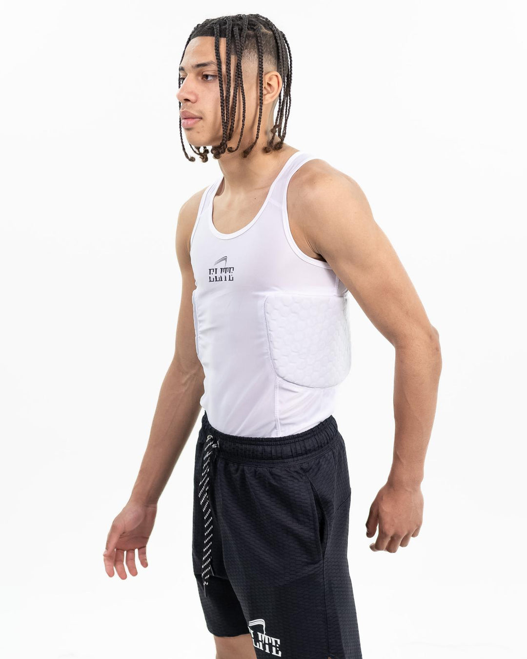 ELITE PADDED COMPRESSION TANK WHITE