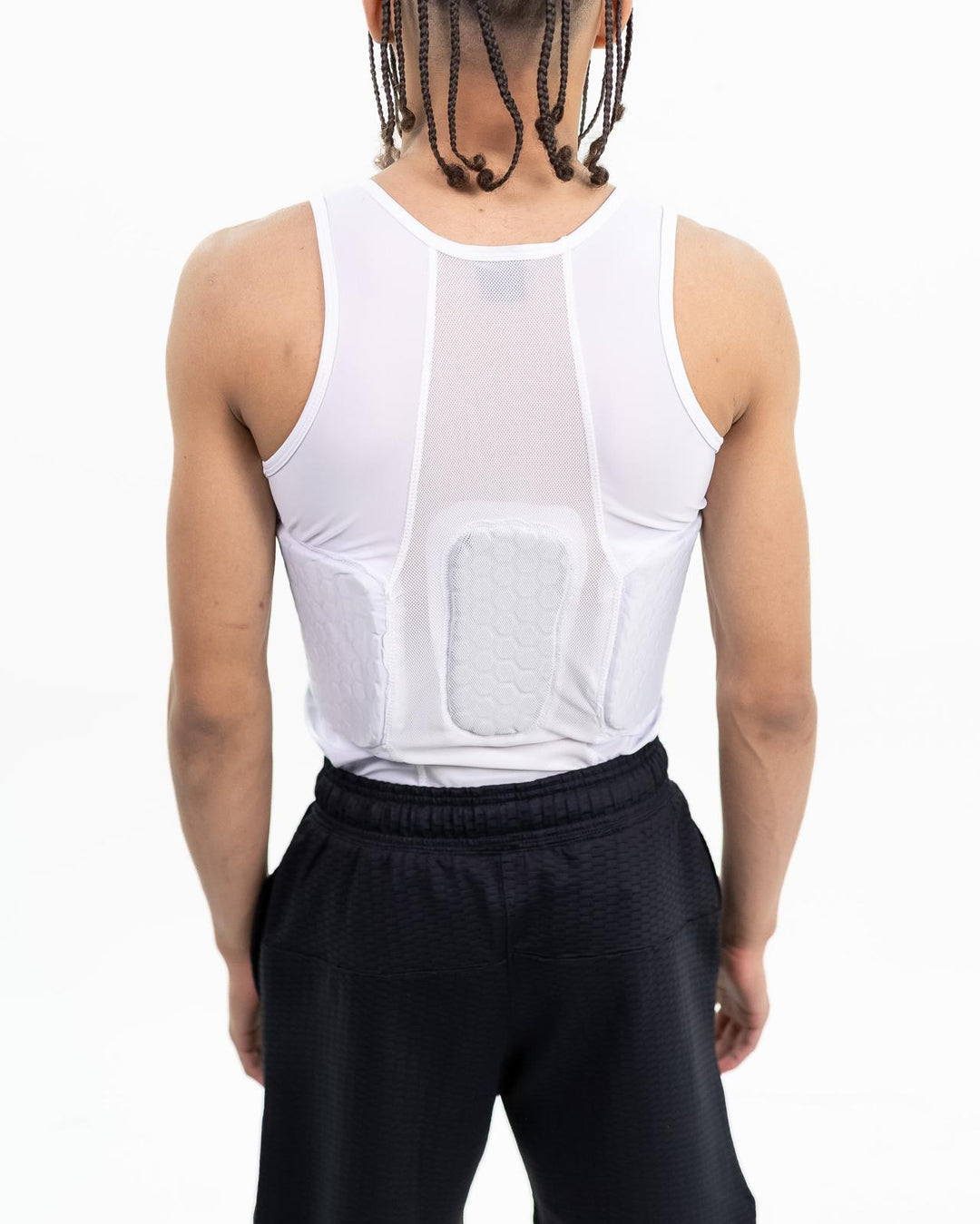 ELITE PADDED COMPRESSION TANK WHITE