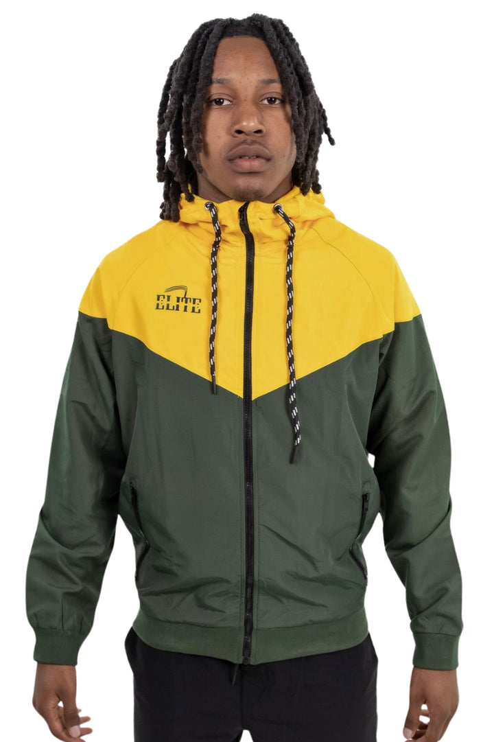 ELITE TWO TONE WINDBREAKER - GREEN/GOLD