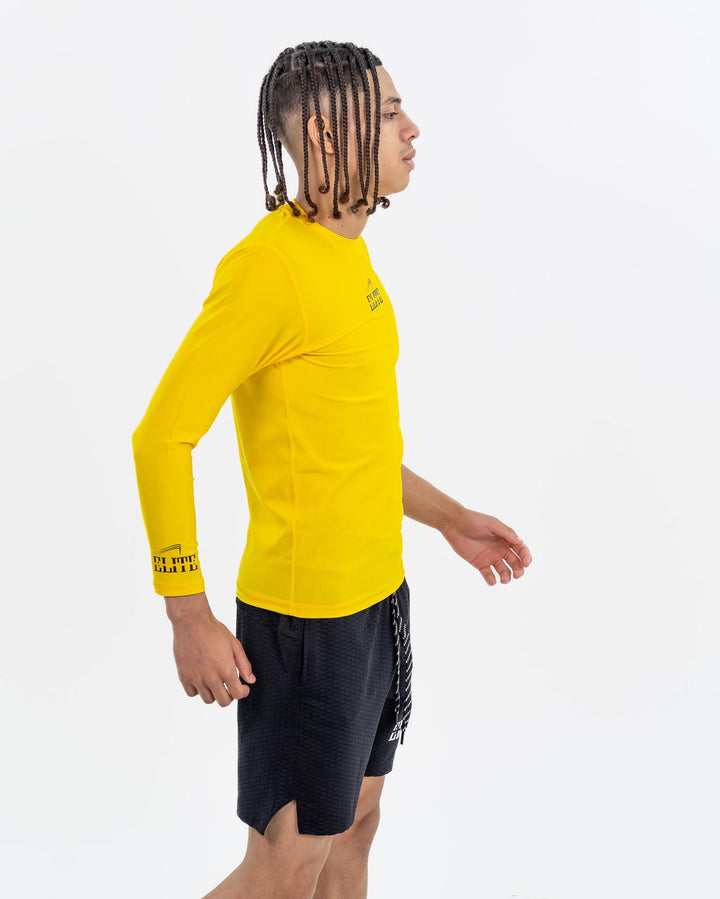 ELITE SINGLE ARM LONG SLEEVE COMPRESSION SHIRT - GOLD