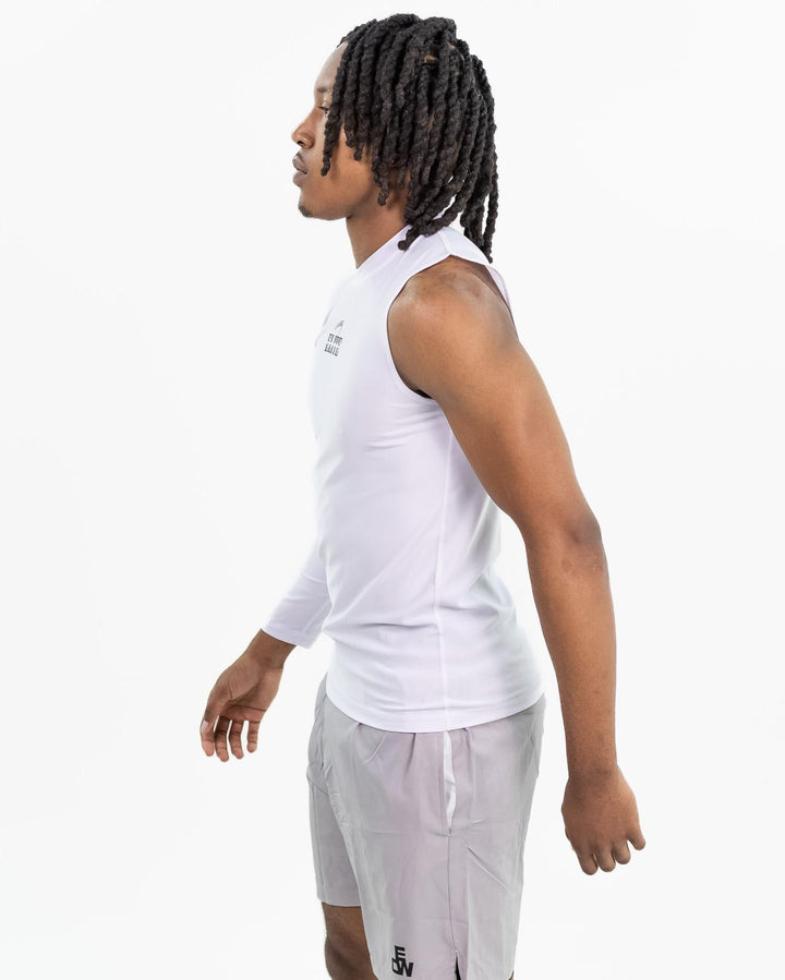 ELITE SINGLE ARM LONG SLEEVE COMPRESSION SHIRT - WHITE