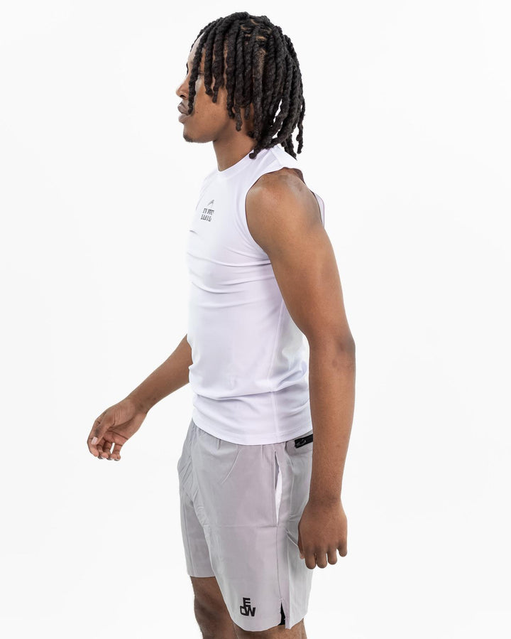 ELITE SINGLE SLEEVE COMPRESSION SHIRT - WHITE