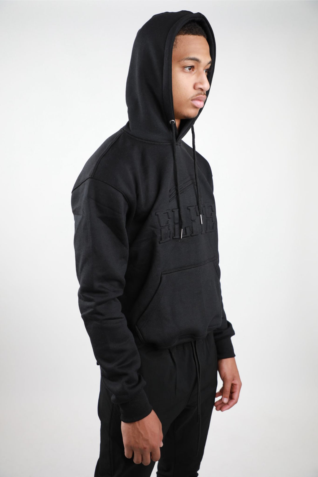 Elite Emboss Hoody - Black