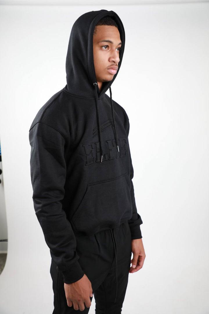 Elite Emboss Hoody - Black