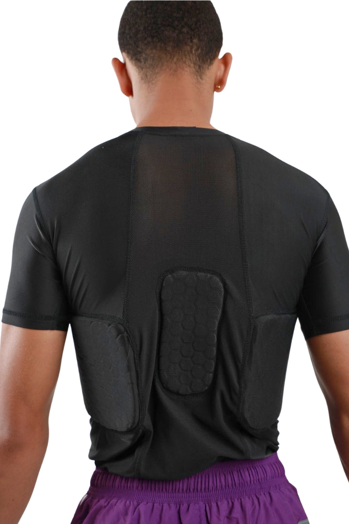 Elite - COMPRESSION PADDED SHIRT - BLACK