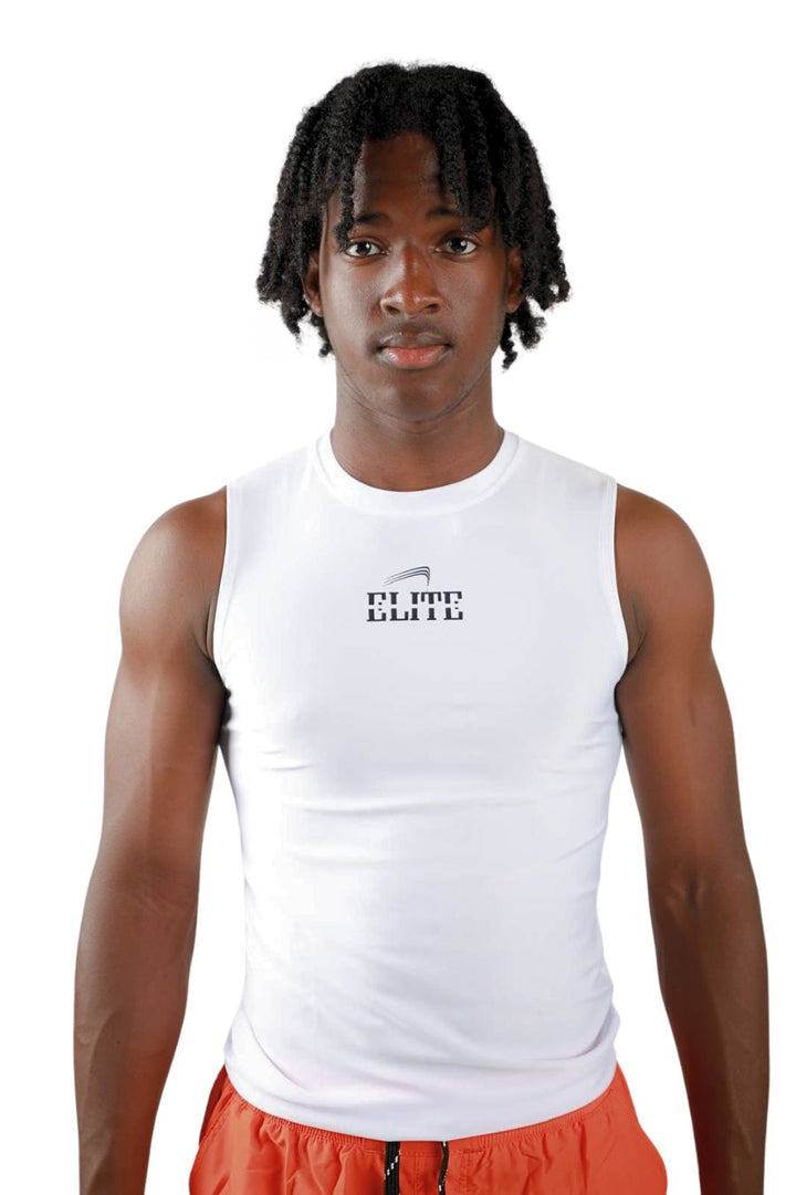 Elite - Sleeveless Compression Shirt - White