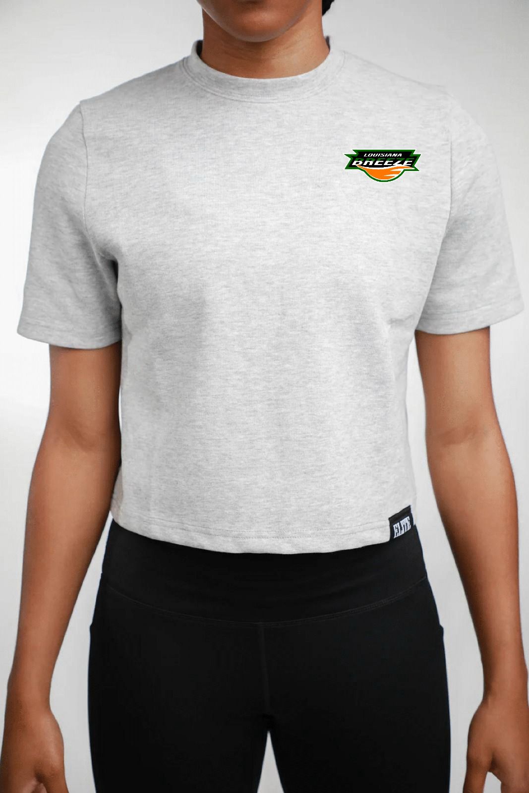 LA BREEZE Women's Elite Crop Shirt - Grey