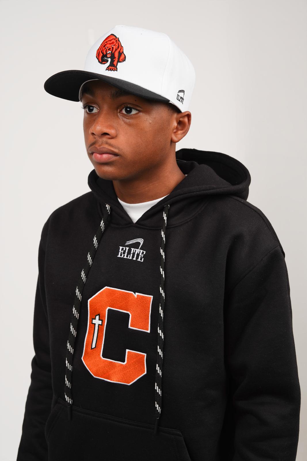 Catholic Embroidered C Hoody - Black