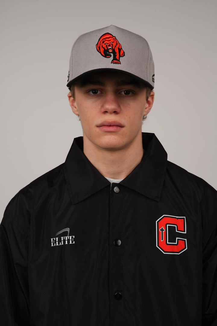 Catholic Retro Sideline Windbreaker - Black